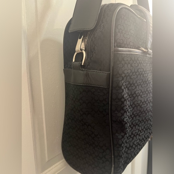 Coach Unisex Hudson Commuter Signature Briefcase Laptop Travel Bag Black - Picture 3 of 9